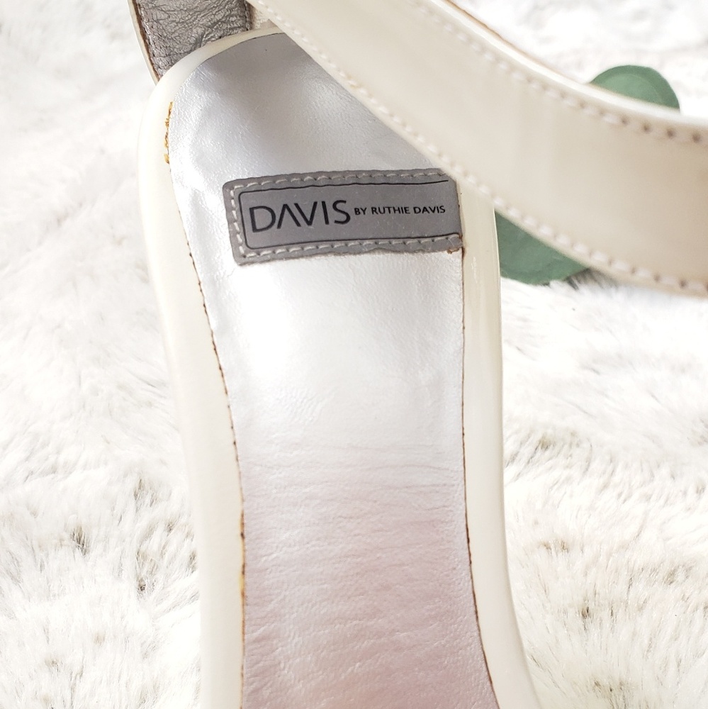 {Ruthie Davis} White Heels with Neon Bottoms - Picture 3 of 8